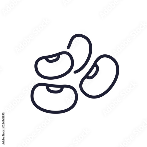 legumes line icon on white
