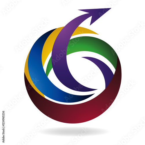 logo en forme de flèches et cercles vécrotielle