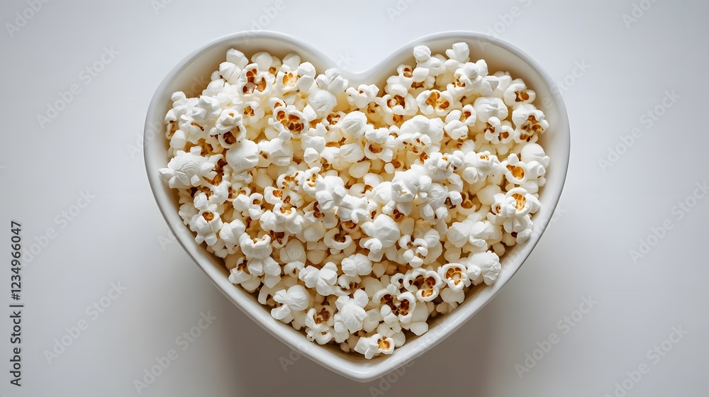 Top-Down View of a White Heart-Shaped Bowl Filled with Berries Top-Down View of a White Heart-Shaped Bowl Filled with Berries