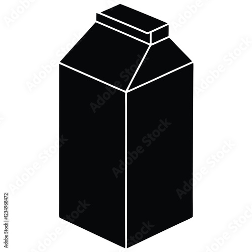 milk carton isolated on white