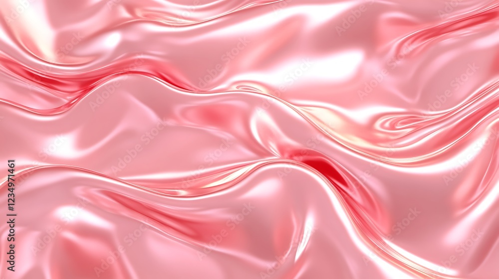 Fototapeta premium Soft Pink Satin Draped Luxuriously Abstract Background