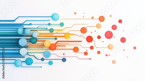 Abstract illustration of fiber optic technology showcasing scalability and data flow