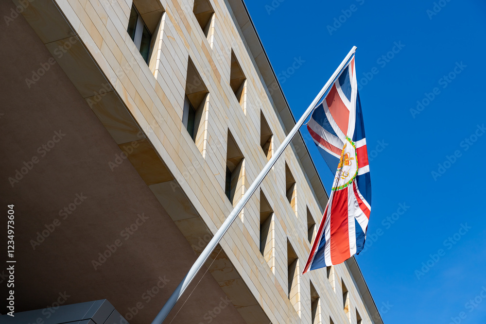 United Kingdom Flag at the British Embassy in Berlin