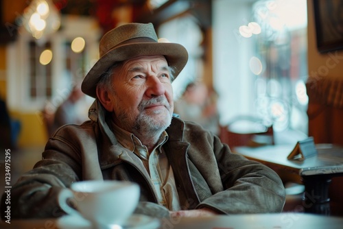 A Man with cup of tea. photo