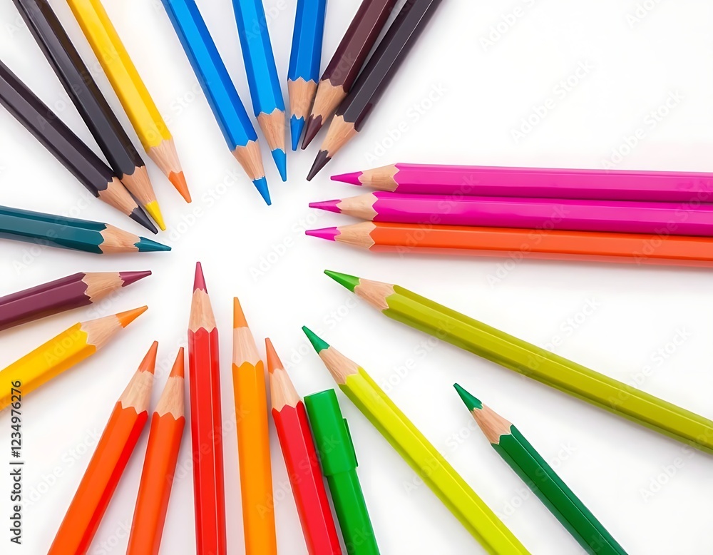 Vibrant Spectrum: An Array of Colored Pencils Vibrant Spectrum: An Array of Colored Pencils