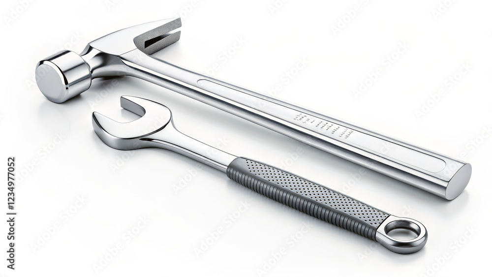 Hammer and wrench with toolset for Labor Day projects Hammer and wrench with toolset for Labor Day projects