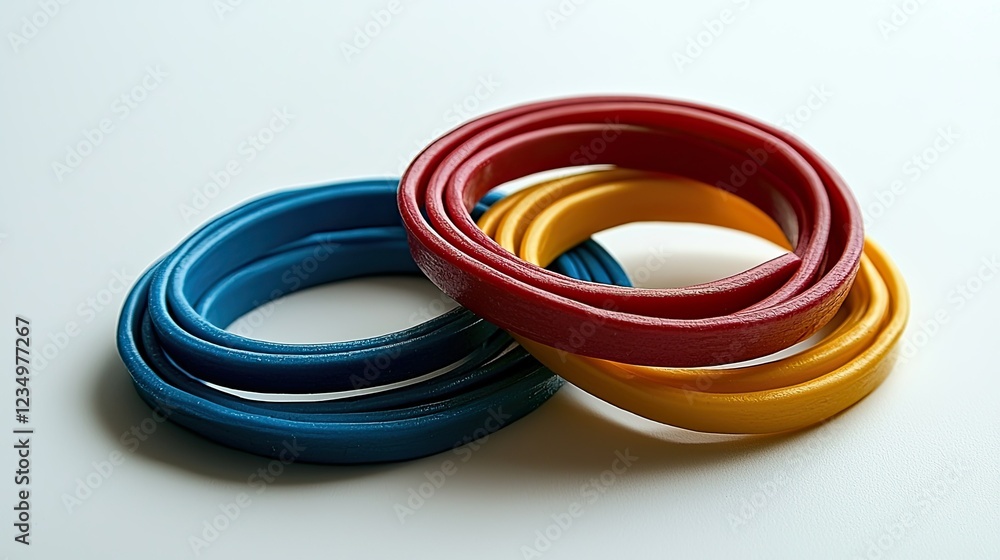 Fototapeta premium Intertwined Colorful Rings Abstract Design
