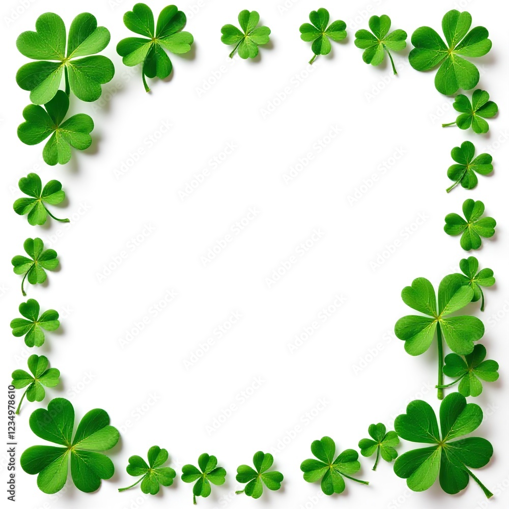 Green Clover Leaves Background for Saint Patrick's Day Celebration Green Clover Leaves Background for Saint Patrick's Day Celebration