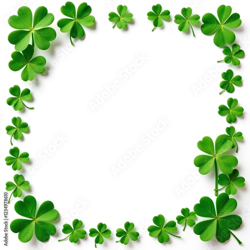 Green Clover Leaves Background for Saint Patrick's Day Celebration