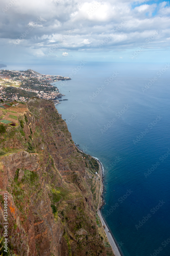 Coast and Atlantic ocean, Cabo Girao, Madeira