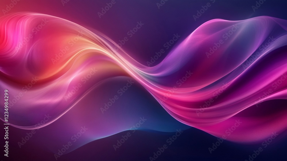 Fototapeta premium Abstract Purple Pink Swirling Wave Design