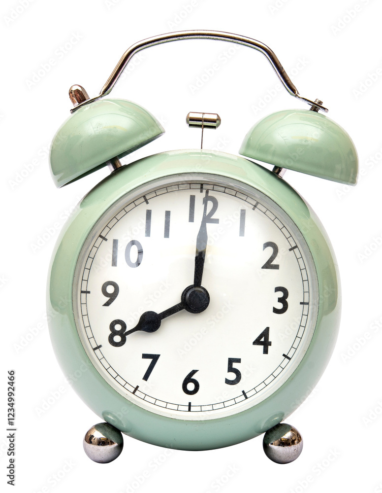 Green color Alarm clock isolated with no background PNG Green color Alarm clock isolated with no background PNG