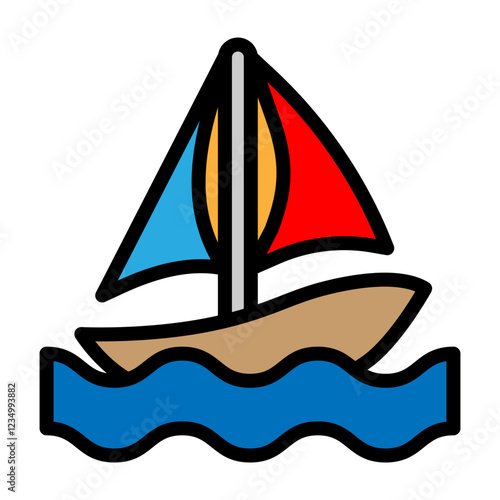 Sailing Vector Filled Icon Design