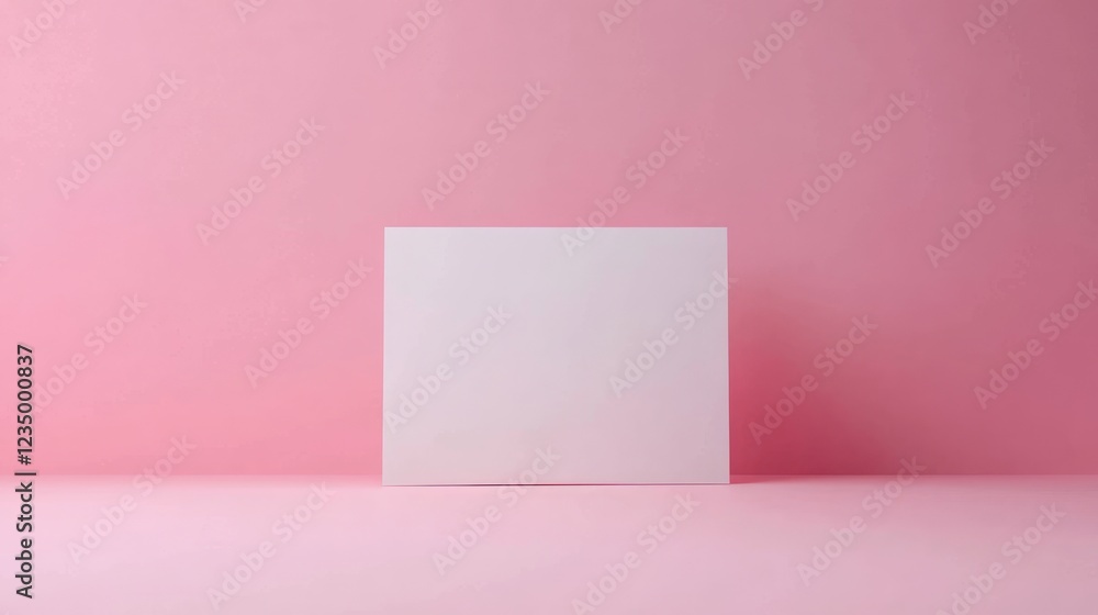 Naklejka premium Realistic blank postcard illustration suitable for mockups rendered in 3D