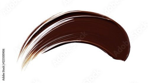 Realistic brown concealer smear Cosmetic liquid foundation strokes with smooth texture isolated on a white background A perfect element for makeup presentations
