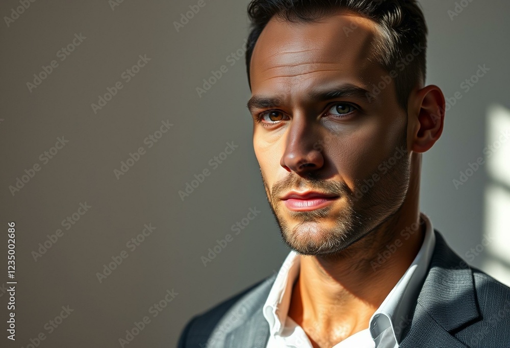 Obraz premium Portrait of a stylish man with natural light