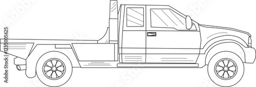 the illustration of modern pickip cars.