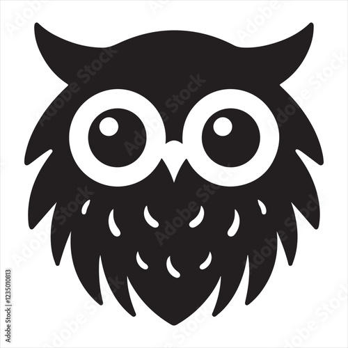 owl on white background