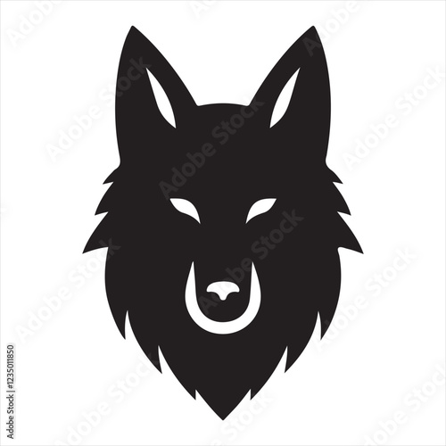 wolf head vector