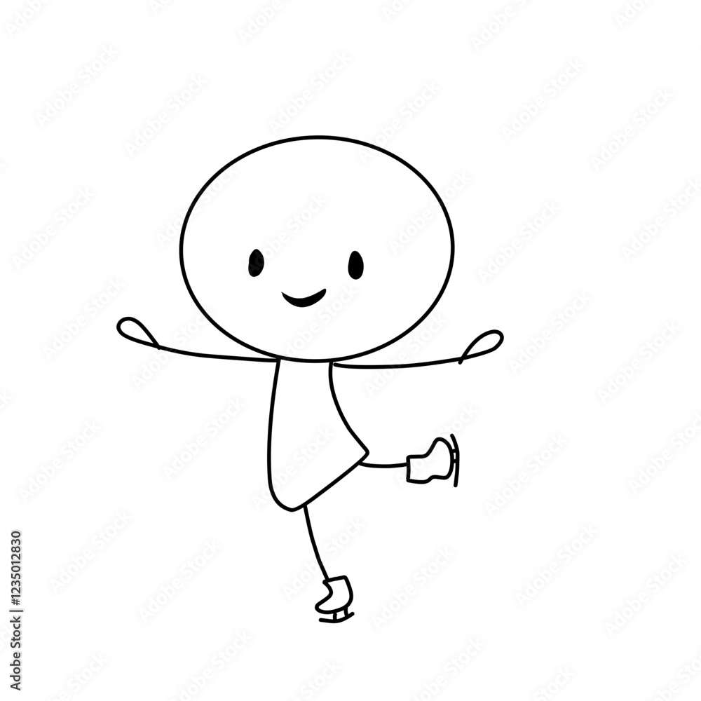 hand drawn doodle stickman