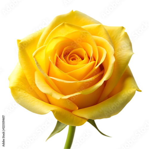 yellow rose isolated on white