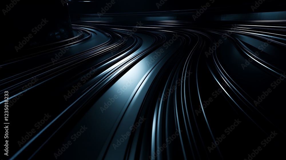 Abstract Dark Curving Lines Design Background Abstract Dark Curving Lines Design Background
