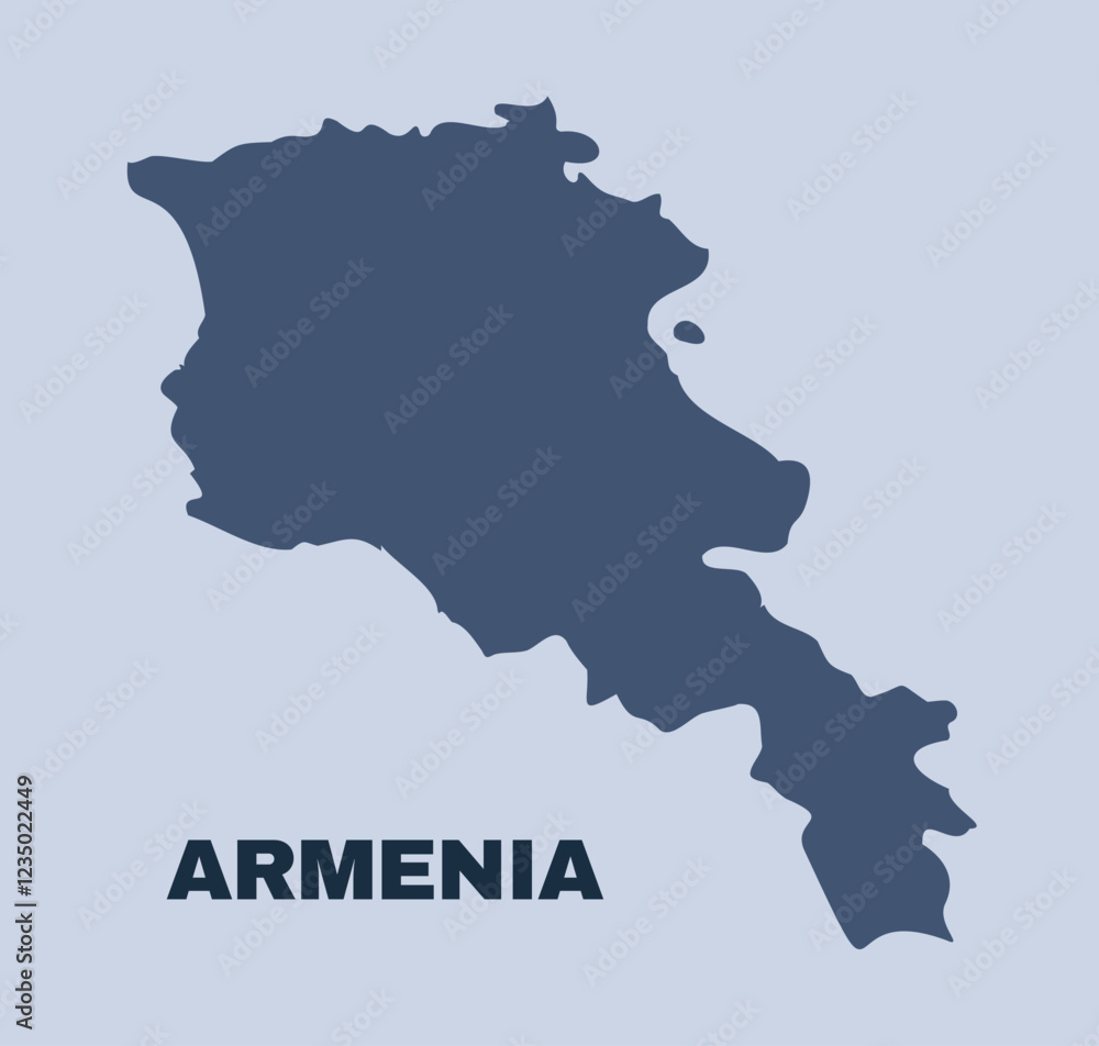 Armenia map simple flat vector Armenia map simple flat vector