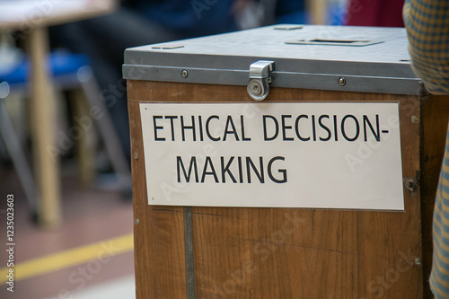 Business Ethics, A wooden box labeled 