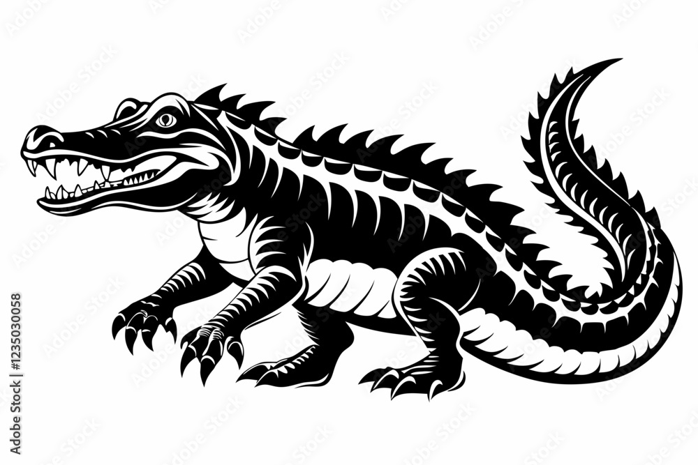 Obraz premium crocodile silhouettes 