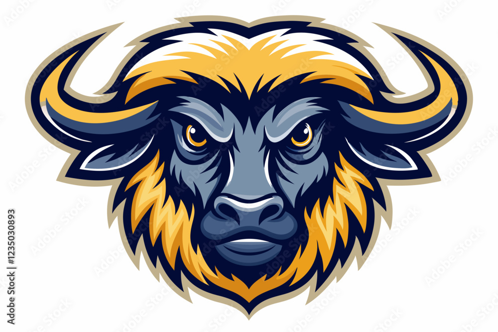 Obraz premium buffalo head with cap logo