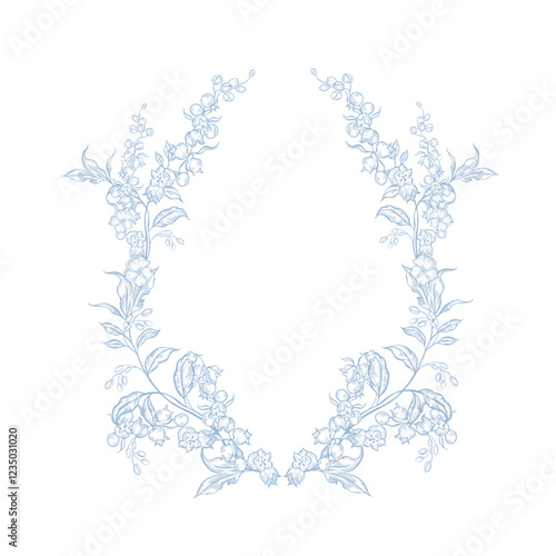 Wedding card with flowers.