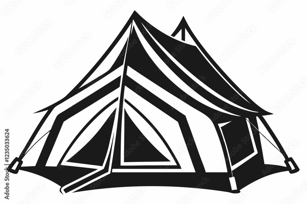 camping tent silhouette camping tent silhouette