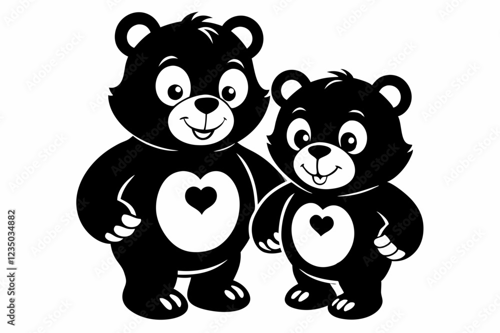 Obraz premium care bears silhouette