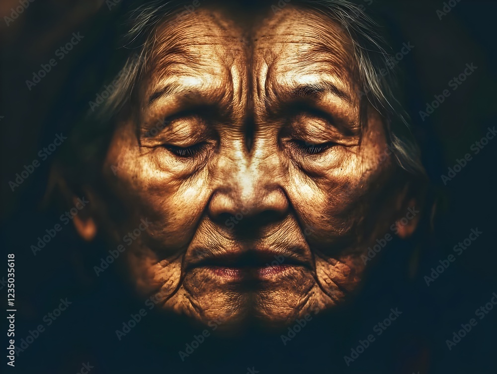 old woman with split personality. Generated Ai old woman with split personality. Generated Ai