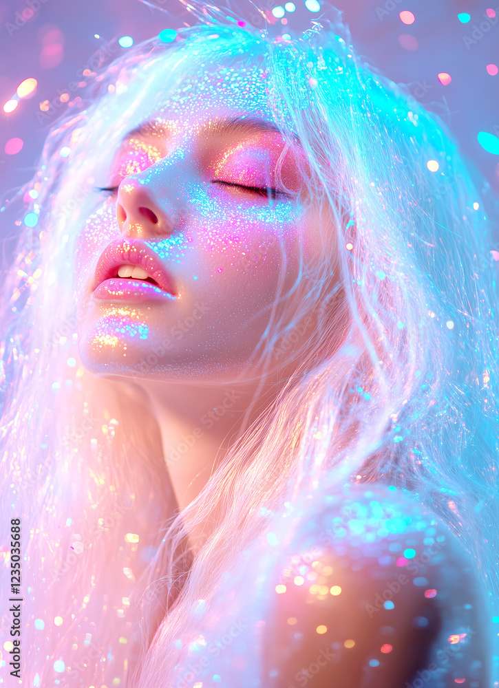 portrait of a woman with makeup, generative AI portrait of a woman with makeup, generative AI