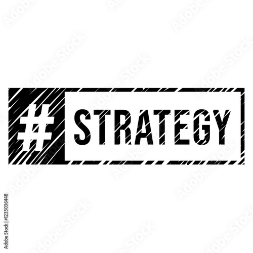 icône hashtag stratégie sur fond transparent hachuré, image vectorielle 