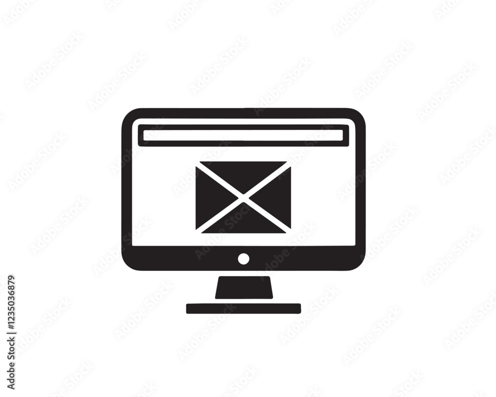 Computer screen vector illustration Computer screen vector illustration