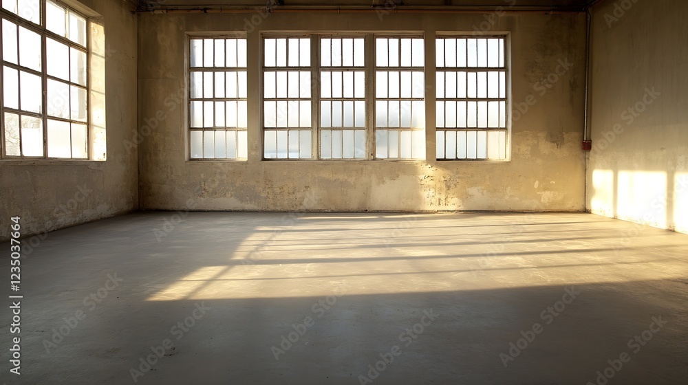 Natural LightFilled Industrial Loft Space with Large Windows : Generative AI Natural LightFilled Industrial Loft Space with Large Windows : Generative AI