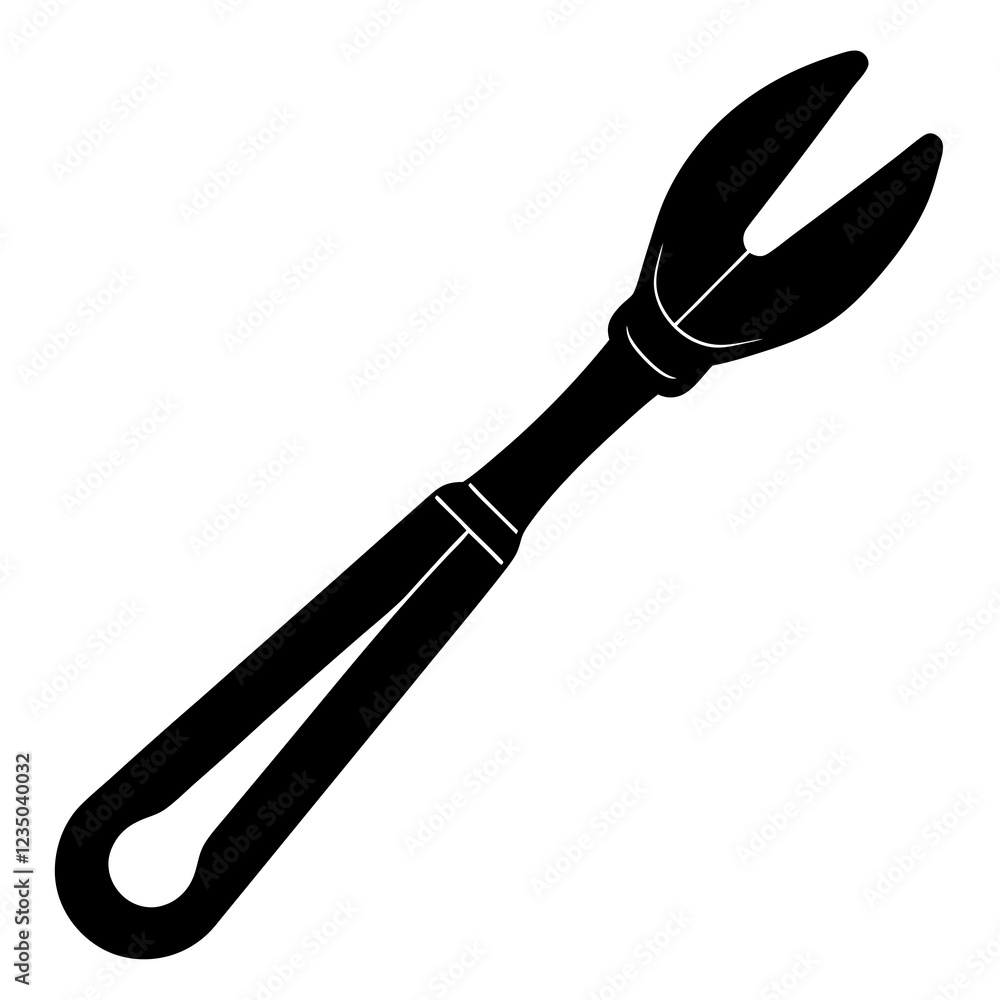 Fototapeta premium silhouette vector of various knives and sharp tools, scissors tool vector illustration 