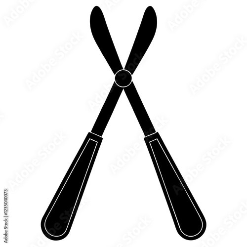  silhouette vector of various knives and sharp tools, scissors tool vector illustration	