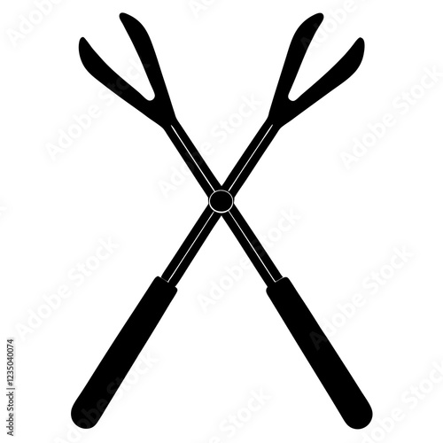 silhouette vector of various knives and sharp tools, scissors tool vector illustration	
