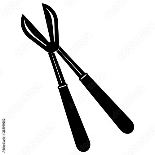 silhouette vector of various knives and sharp tools, scissors tool vector illustration	