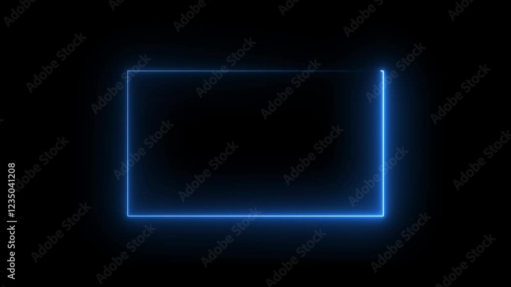 Rectangular frame with moving line.Glowing neon square rectangle picture frame animated icon. Rectangular frame with moving line.Glowing neon square rectangle picture frame animated icon.