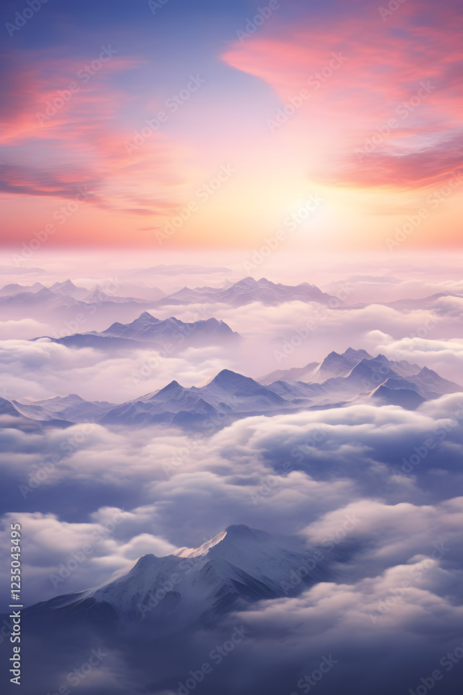 Fototapeta premium above the clouds illustration