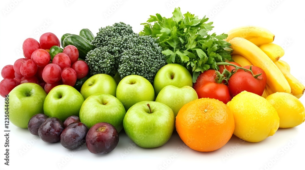 Vibrant Array of Fresh Fruits for a Healthy Lifestyle and Balanced Diet : Generative AI Vibrant Array of Fresh Fruits for a Healthy Lifestyle and Balanced Diet : Generative AI