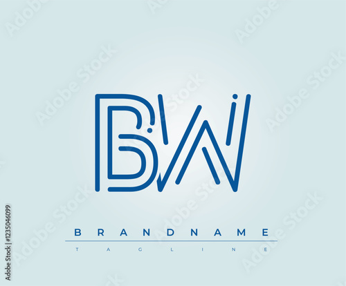 Fotografi BW Technology Letter  Logo Template