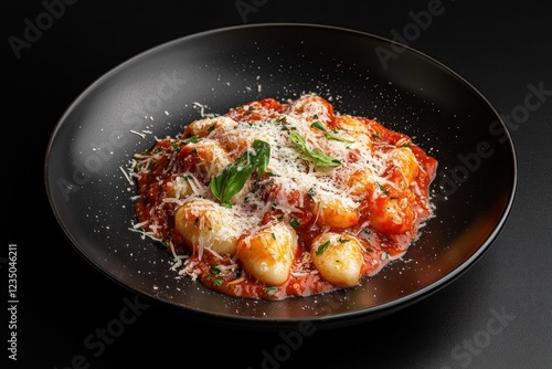 Delicious Gnocchi with Tomato Sauce and Parmesan Cheese photo