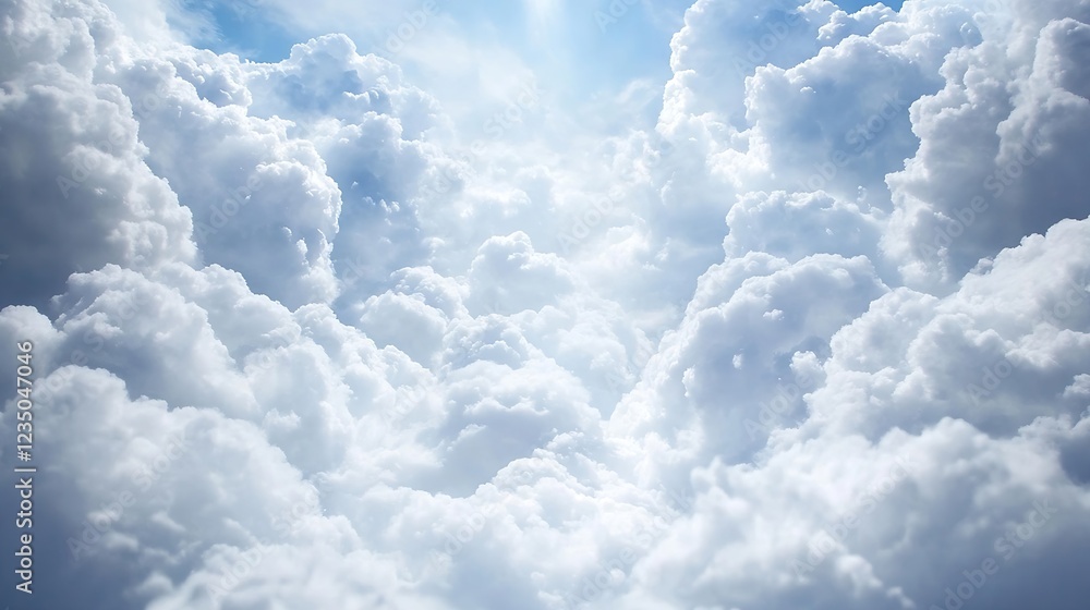 Dramatic Fluffy Clouds in a Vibrant Blue Sky Capturing Nature's Majesty and Serenity : Generative AI Dramatic Fluffy Clouds in a Vibrant Blue Sky Capturing Nature's Majesty and Serenity : Generative AI