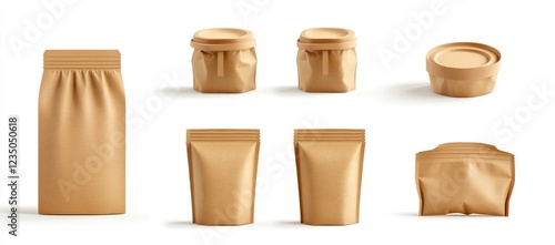 Wallpaper Mural Kraft Paper Packaging Mockup: Eco-Friendly Bags and Containers for Food and Products Torontodigital.ca