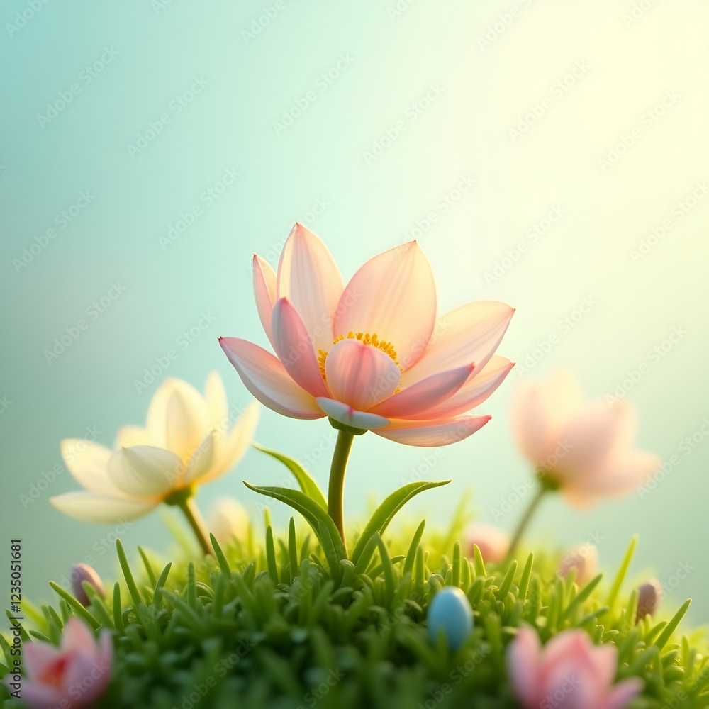 Fototapeta premium Parque flower the Easter bloom admired for its vibrant beauty